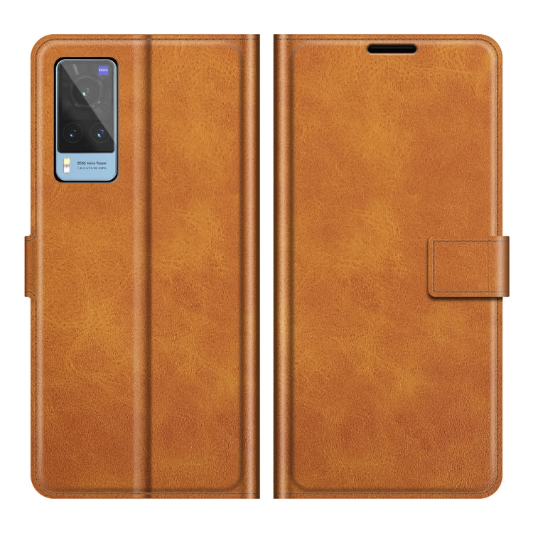 For vivo X60 Retro Calf Pattern Buckle Horizontal Flip Leather Case with Holder & Card Slots & Wallet