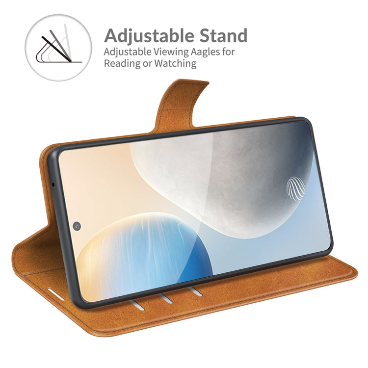 For vivo X60 Retro Calf Pattern Buckle Horizontal Flip Leather Case with Holder & Card Slots & Wallet