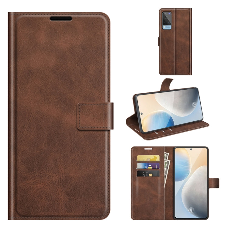 For vivo X60 Retro Calf Pattern Buckle Horizontal Flip Leather Case with Holder & Card Slots & Wallet