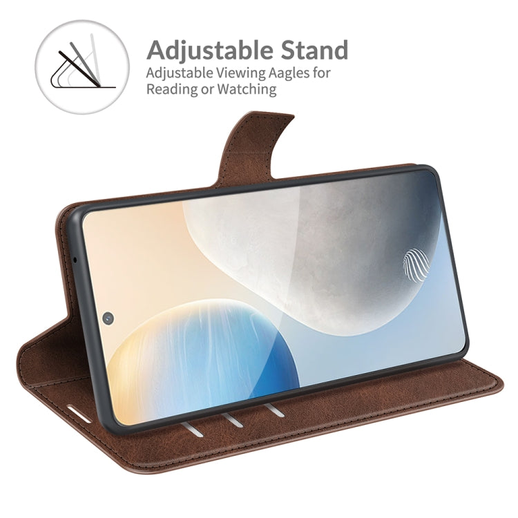 For vivo X60 Retro Calf Pattern Buckle Horizontal Flip Leather Case with Holder & Card Slots & Wallet