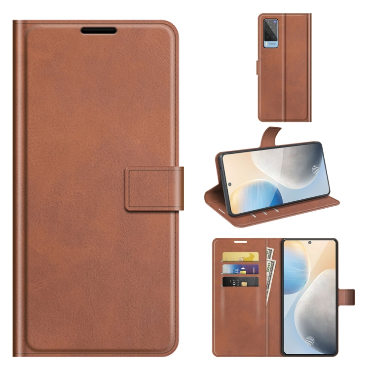 For vivo X60 Retro Calf Pattern Buckle Horizontal Flip Leather Case with Holder & Card Slots & Wallet