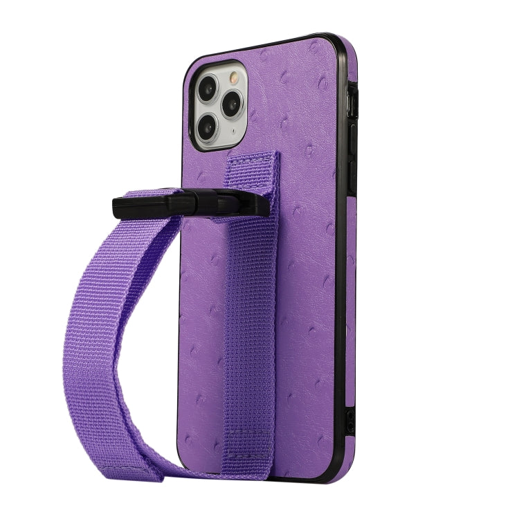 For iPhone 12 Pro Max Sport Armband PC + PU Leather Back Cover Case with Strap & Holder Function