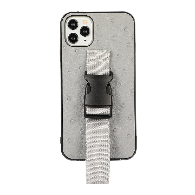 For iPhone 12 Pro Max Sport Armband PC + PU Leather Back Cover Case with Strap & Holder Function