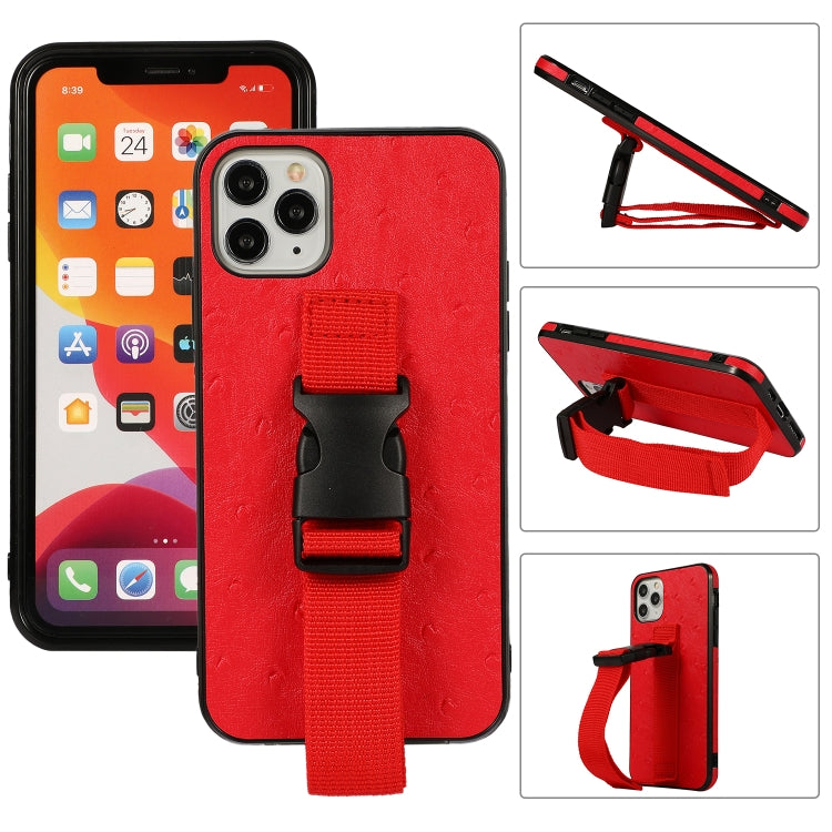 For iPhone 12 /12 Pro Sport Armband PC + PU Leather Back Cover Case with Strap & Holder Function