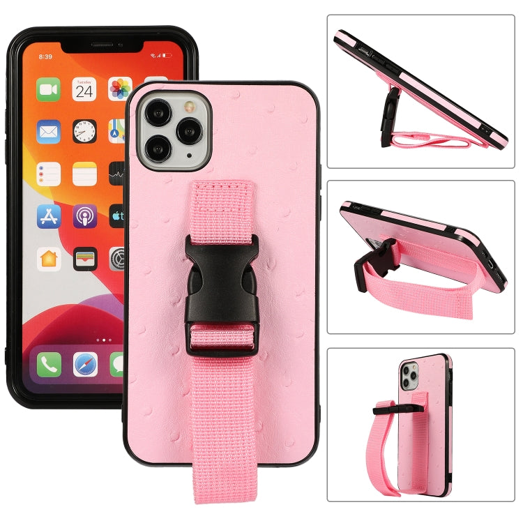 For iPhone 12 /12 Pro Sport Armband PC + PU Leather Back Cover Case with Strap & Holder Function