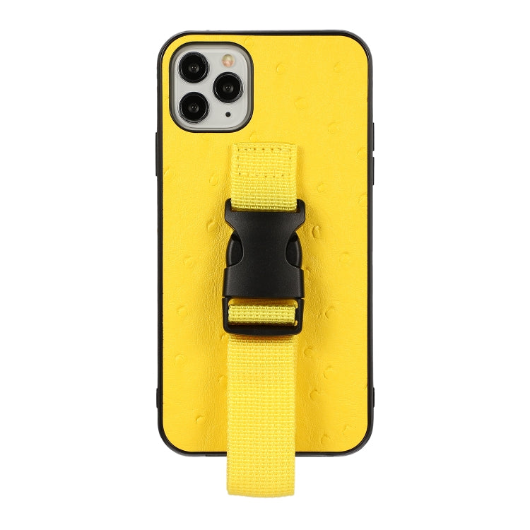 For iPhone 11 Pro Max Sport Armband PC + PU Leather Back Cover Case with Strap & Holder Function