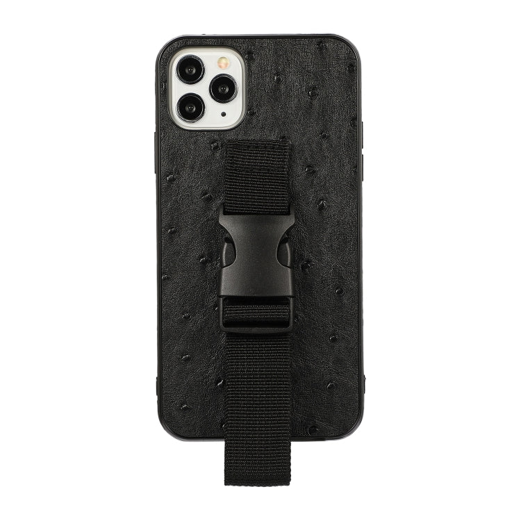 For iPhone 11 Pro Max Sport Armband PC + PU Leather Back Cover Case with Strap & Holder Function