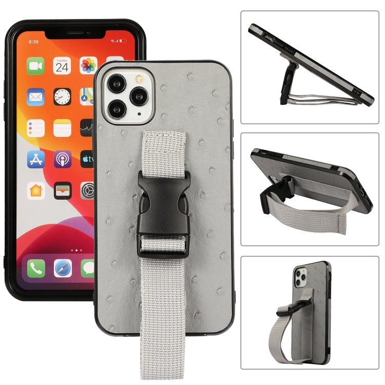 For iPhone 11 Pro Sport Armband PC + PU Leather Back Cover Case with Strap & Holder Function