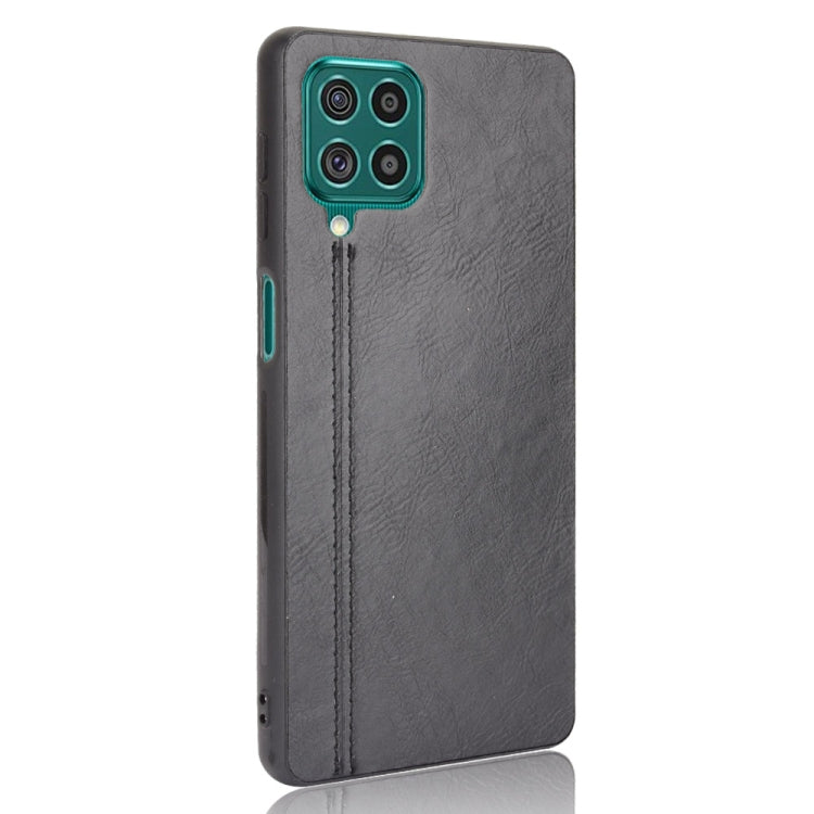 For Samsung Galaxy F62/M62 Shockproof Sewing Cow Pattern Skin PC + PU + TPU Case