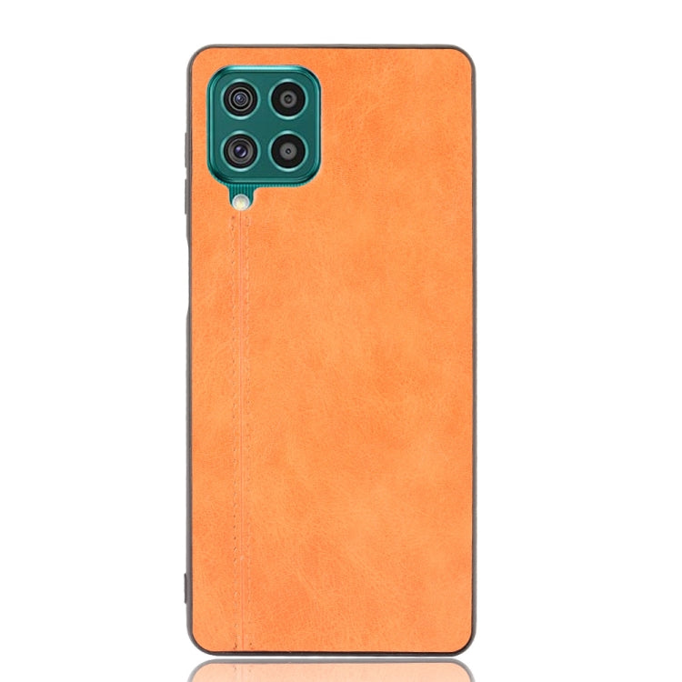 For Samsung Galaxy F62/M62 Shockproof Sewing Cow Pattern Skin PC + PU + TPU Case
