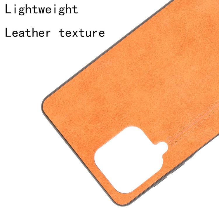 For Samsung Galaxy F62/M62 Shockproof Sewing Cow Pattern Skin PC + PU + TPU Case