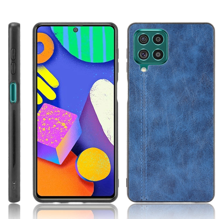 For Samsung Galaxy F62/M62 Shockproof Sewing Cow Pattern Skin PC + PU + TPU Case