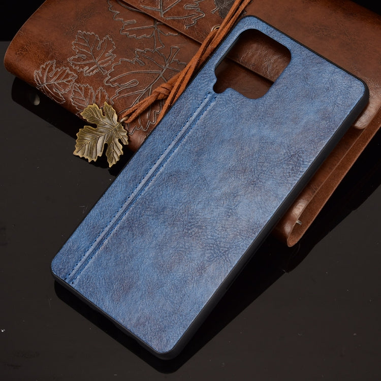 For Samsung Galaxy F62/M62 Shockproof Sewing Cow Pattern Skin PC + PU + TPU Case
