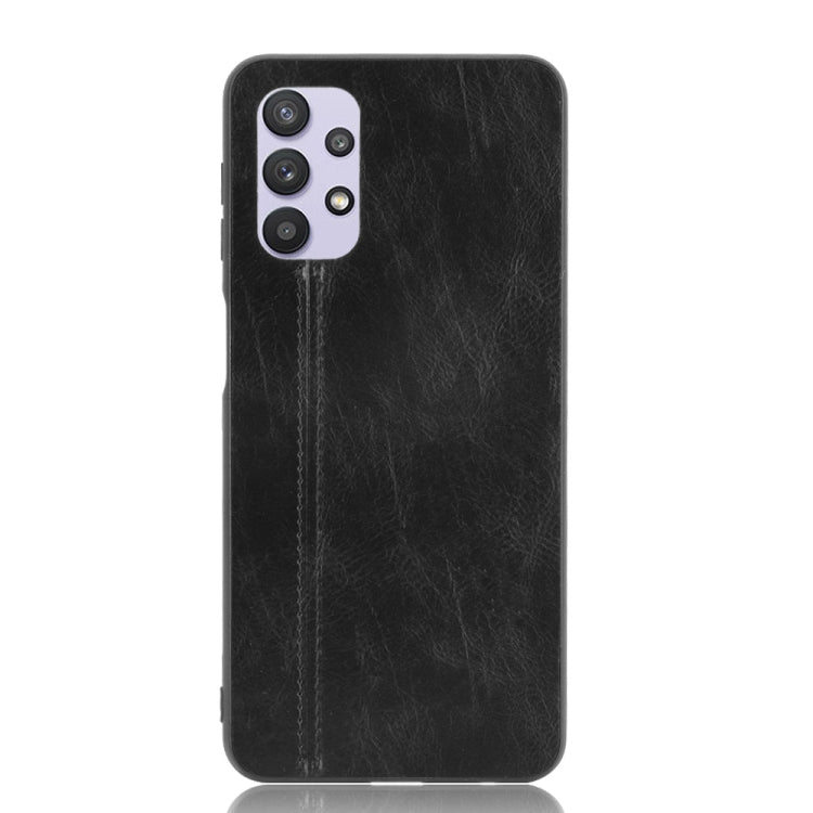 For Samsung Galaxy A32 5G Shockproof Sewing Cow Pattern Skin PC + PU + TPU Case