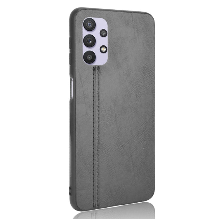 For Samsung Galaxy A32 5G Shockproof Sewing Cow Pattern Skin PC + PU + TPU Case