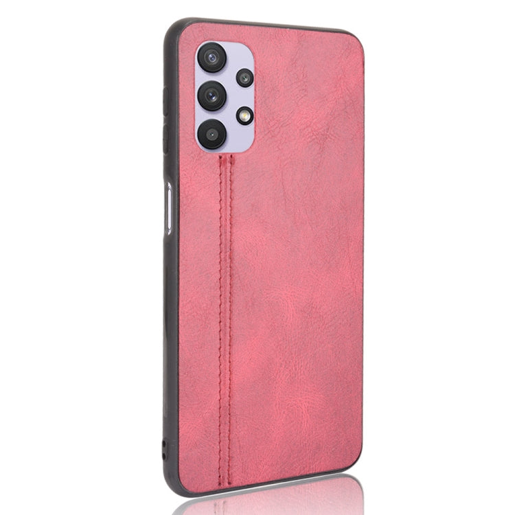 For Samsung Galaxy A32 5G Shockproof Sewing Cow Pattern Skin PC + PU + TPU Case