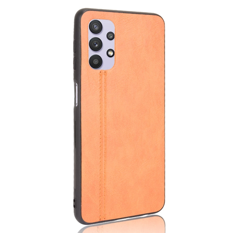 For Samsung Galaxy A32 5G Shockproof Sewing Cow Pattern Skin PC + PU + TPU Case