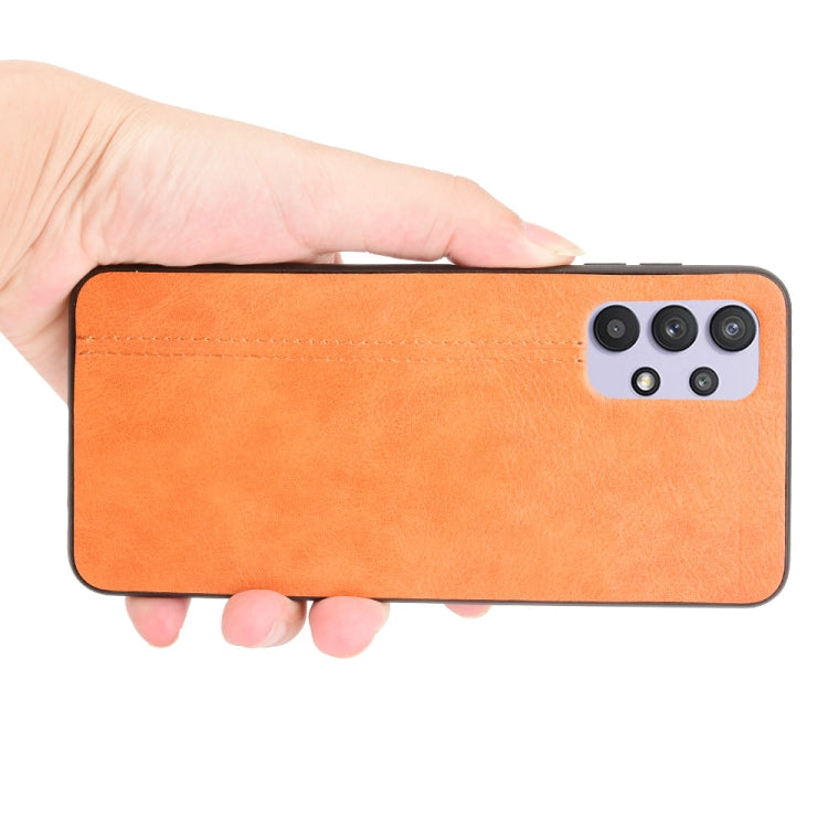 For Samsung Galaxy A32 5G Shockproof Sewing Cow Pattern Skin PC + PU + TPU Case