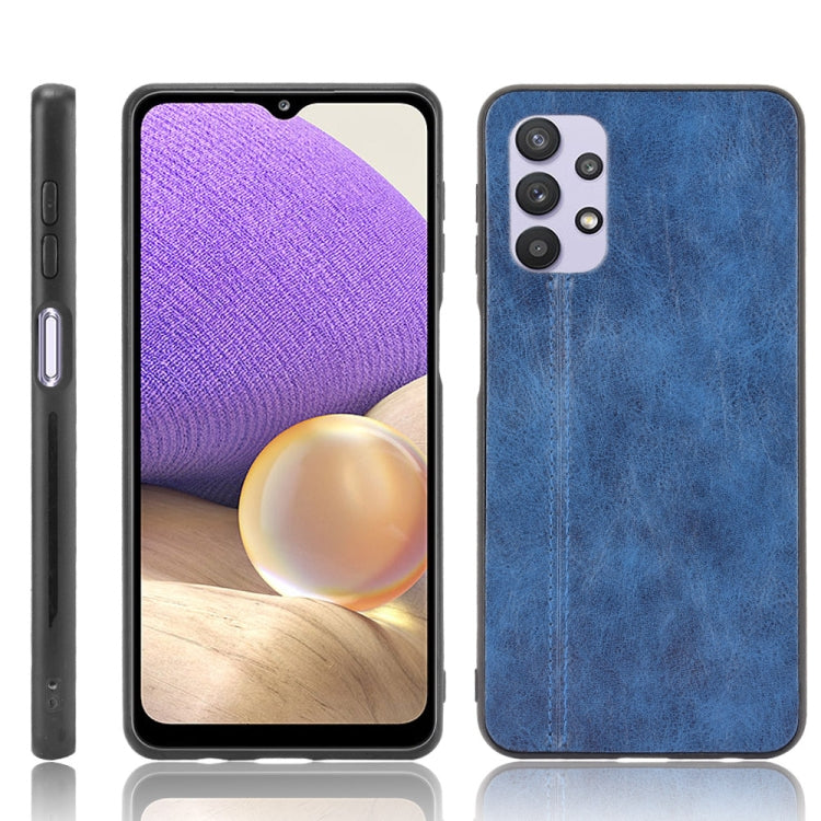 For Samsung Galaxy A32 5G Shockproof Sewing Cow Pattern Skin PC + PU + TPU Case