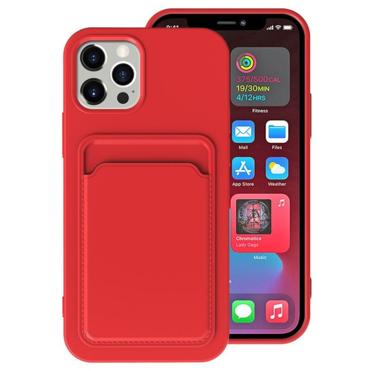 For iPhone 12 Pro Max TPU + Flannel Lining Shockproof  Case with Card Slots