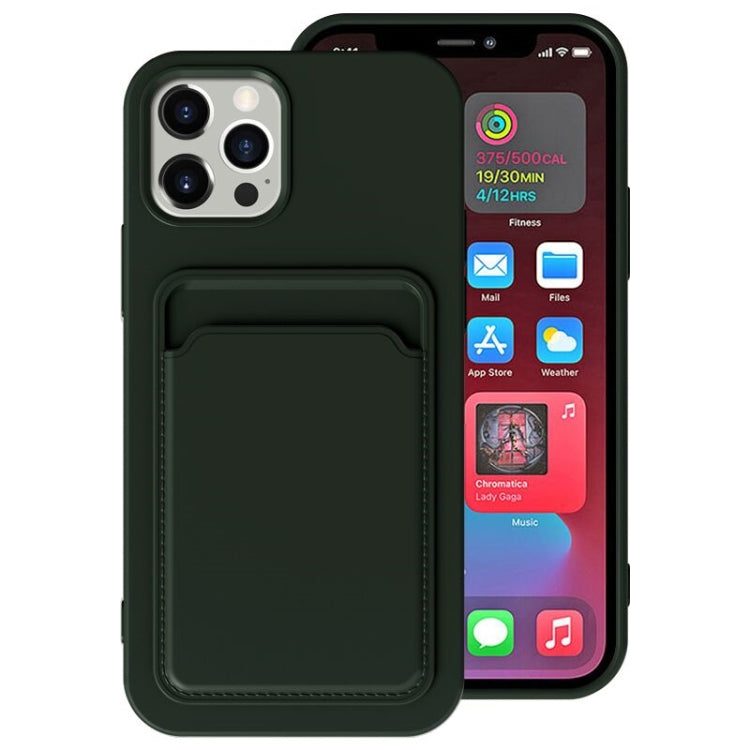For iPhone 12 Pro TPU + Flannel Lining Shockproof  Case with Card Slots