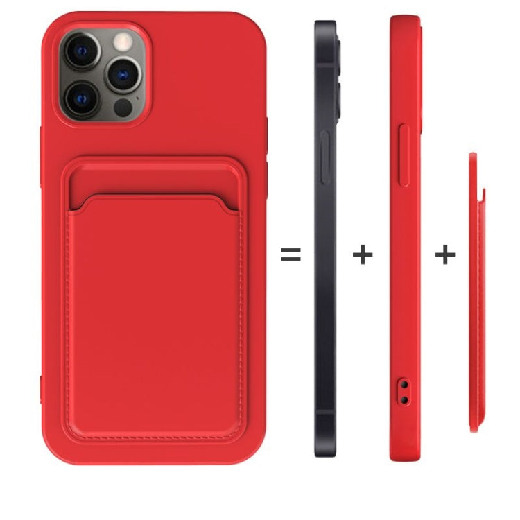 For iPhone 12 Pro TPU + Flannel Lining Shockproof  Case with Card Slots