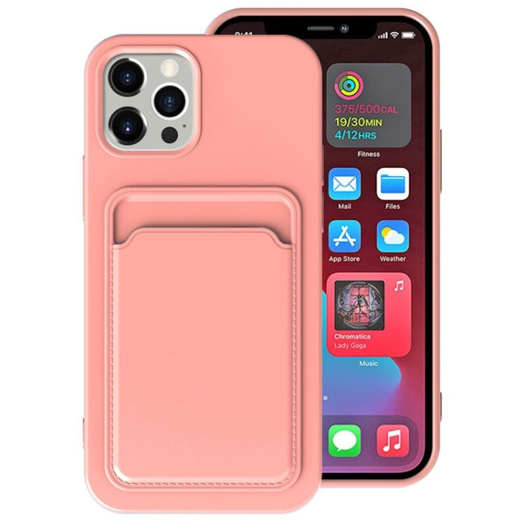 For iPhone 12 TPU + Flannel Lining Shockproof  Case with Card Slots