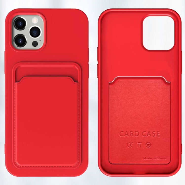 For iPhone 12 TPU + Flannel Lining Shockproof  Case with Card Slots