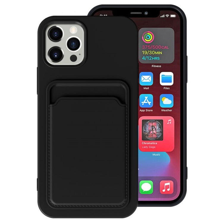 For iPhone 12 mini TPU + Flannel Lining Shockproof  Case with Card Slots For  iPhone 12 Mini