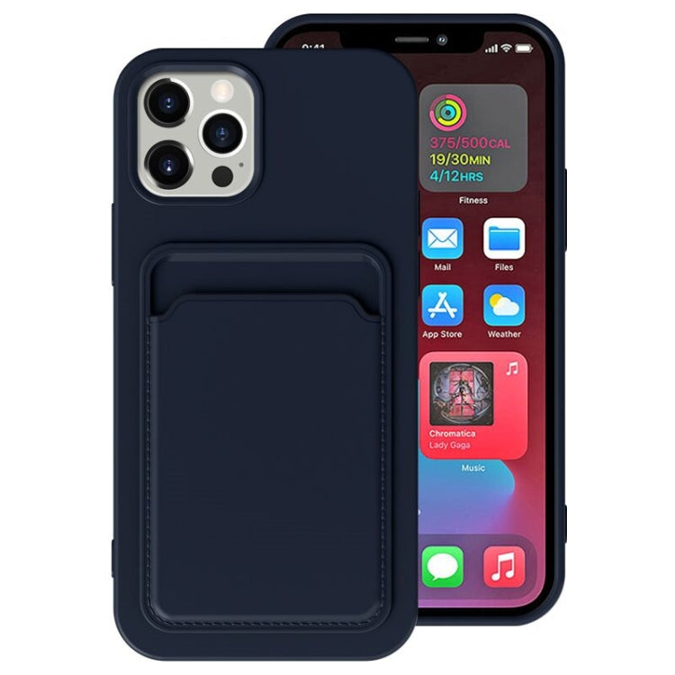 For iPhone 11 Pro TPU + Flannel Lining Shockproof  Case with Card Slots