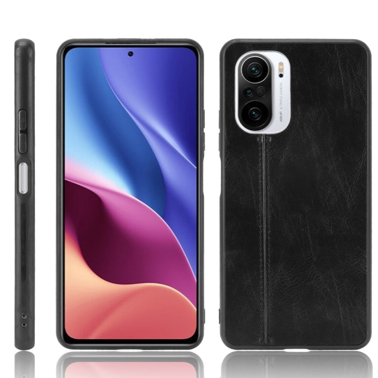 For Xiaomi Redmi K40 / K40 Pro Shockproof Sewing Cow Pattern Skin PC + PU + TPU Case