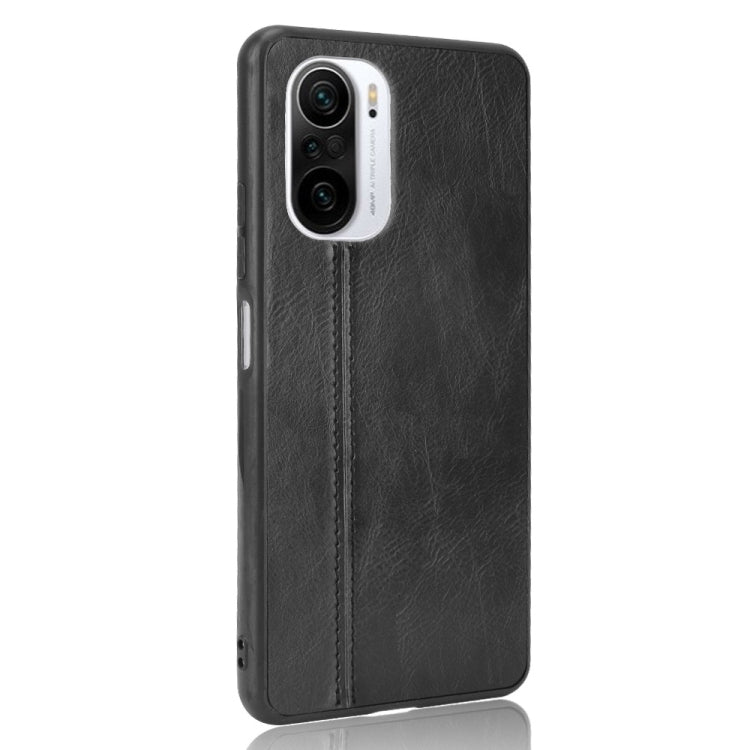 For Xiaomi Redmi K40 / K40 Pro Shockproof Sewing Cow Pattern Skin PC + PU + TPU Case