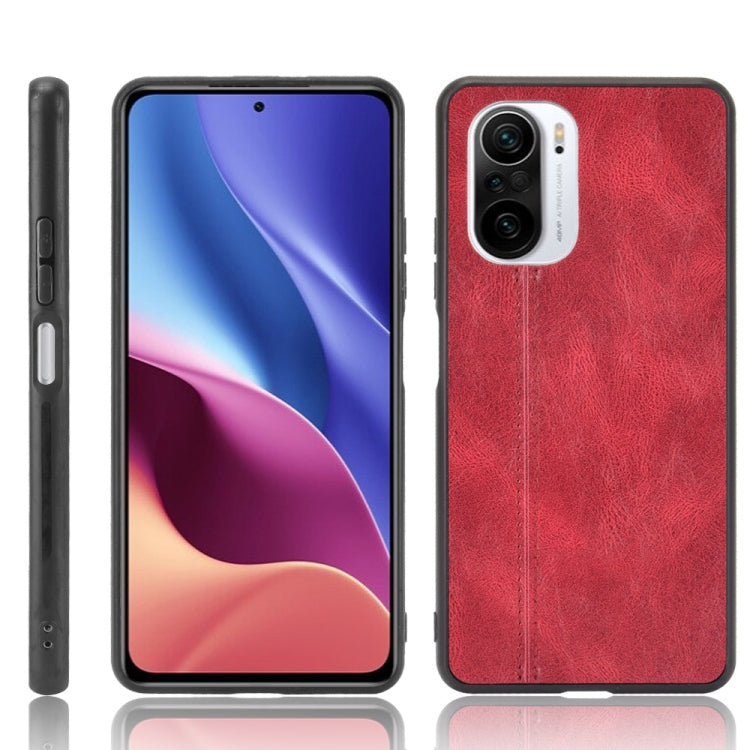 For Xiaomi Redmi K40 / K40 Pro Shockproof Sewing Cow Pattern Skin PC + PU + TPU Case