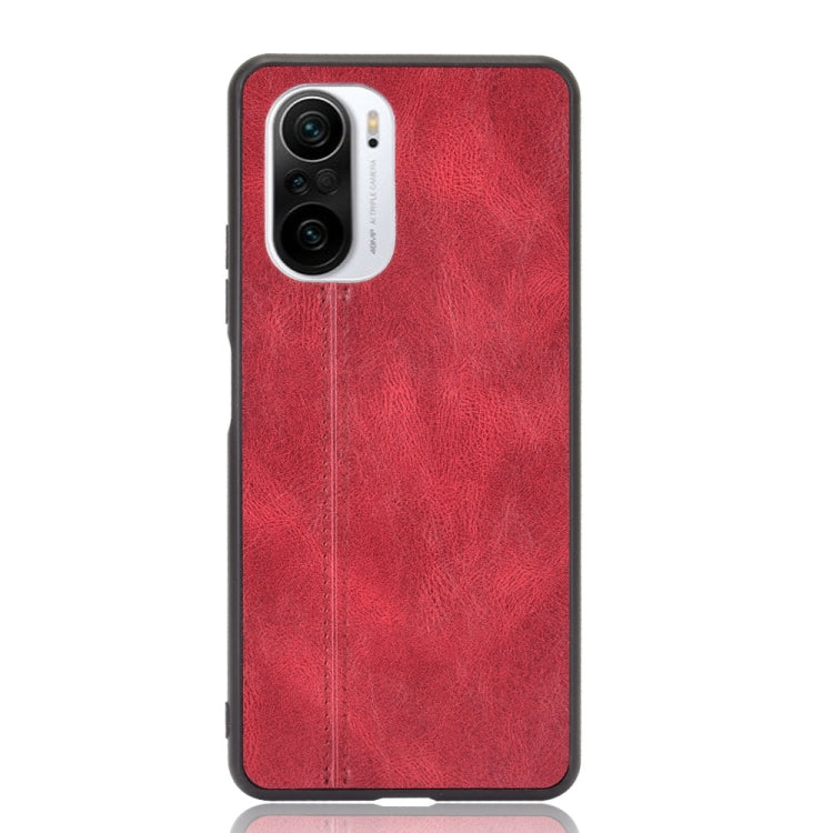 For Xiaomi Redmi K40 / K40 Pro Shockproof Sewing Cow Pattern Skin PC + PU + TPU Case
