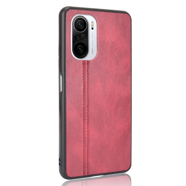 For Xiaomi Redmi K40 / K40 Pro Shockproof Sewing Cow Pattern Skin PC + PU + TPU Case