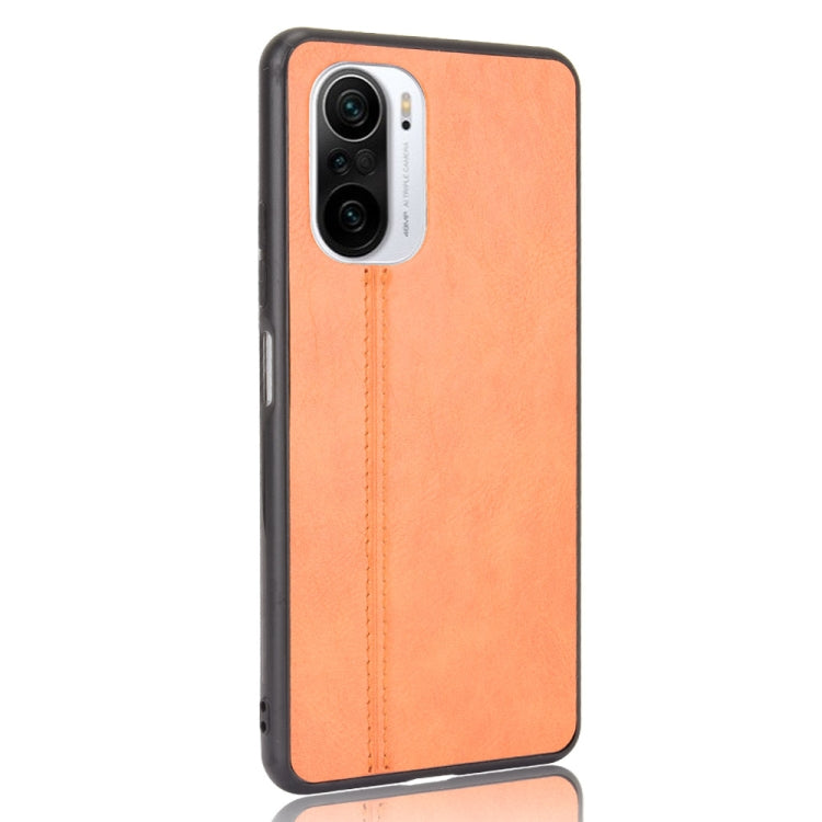 For Xiaomi Redmi K40 / K40 Pro Shockproof Sewing Cow Pattern Skin PC + PU + TPU Case