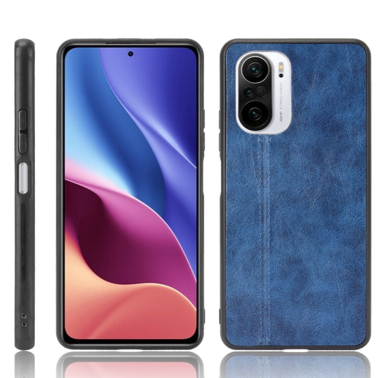 For Xiaomi Redmi K40 / K40 Pro Shockproof Sewing Cow Pattern Skin PC + PU + TPU Case