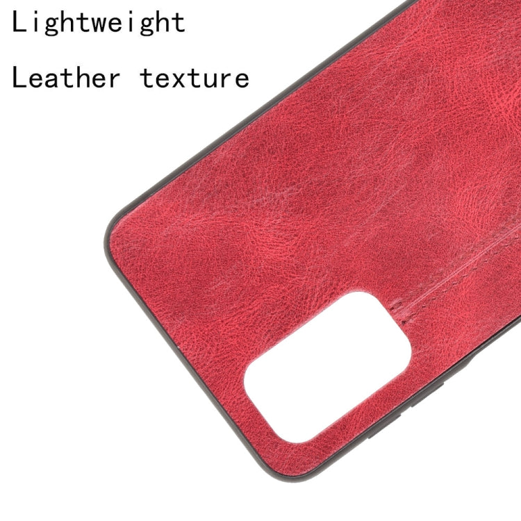 For OPPO A93 5G Shockproof Sewing Cow Pattern Skin PC + PU + TPU Case