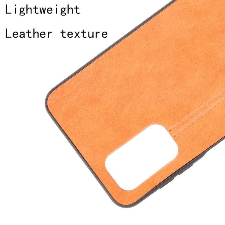 For OPPO A93 5G Shockproof Sewing Cow Pattern Skin PC + PU + TPU Case