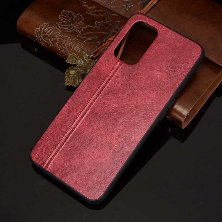 For OPPO A55 5G Shockproof Sewing Cow Pattern Skin PC + PU + TPU Case