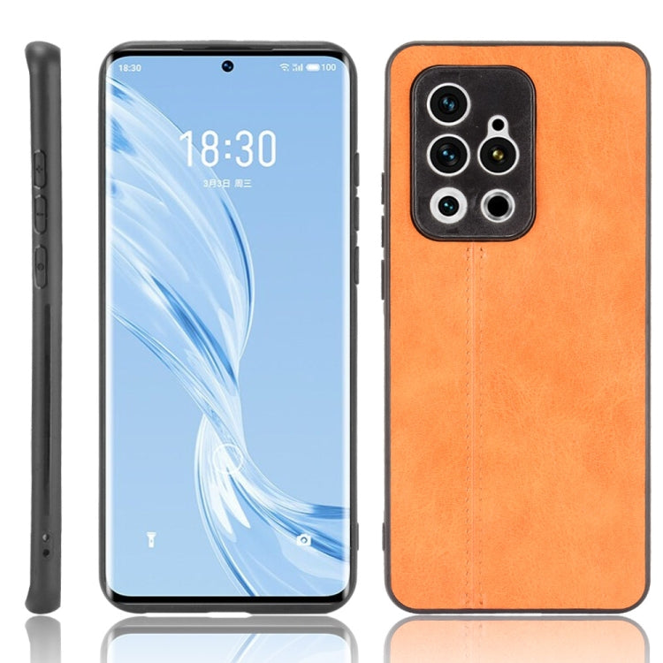 For Meizu 18 Pro Shockproof Sewing Cow Pattern Skin PC + PU + TPU Case