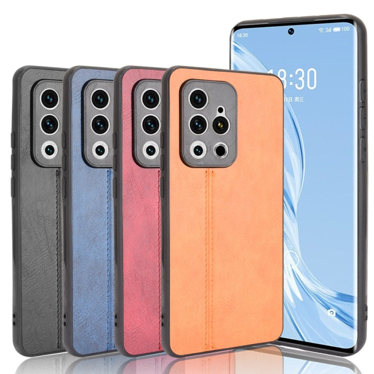 For Meizu 18 Pro Shockproof Sewing Cow Pattern Skin PC + PU + TPU Case