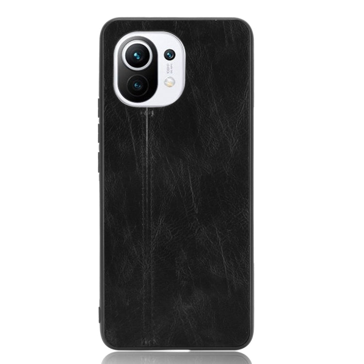 For Xiaomi Mi 11 Shockproof Sewing Cow Pattern Skin PC + PU + TPU Case