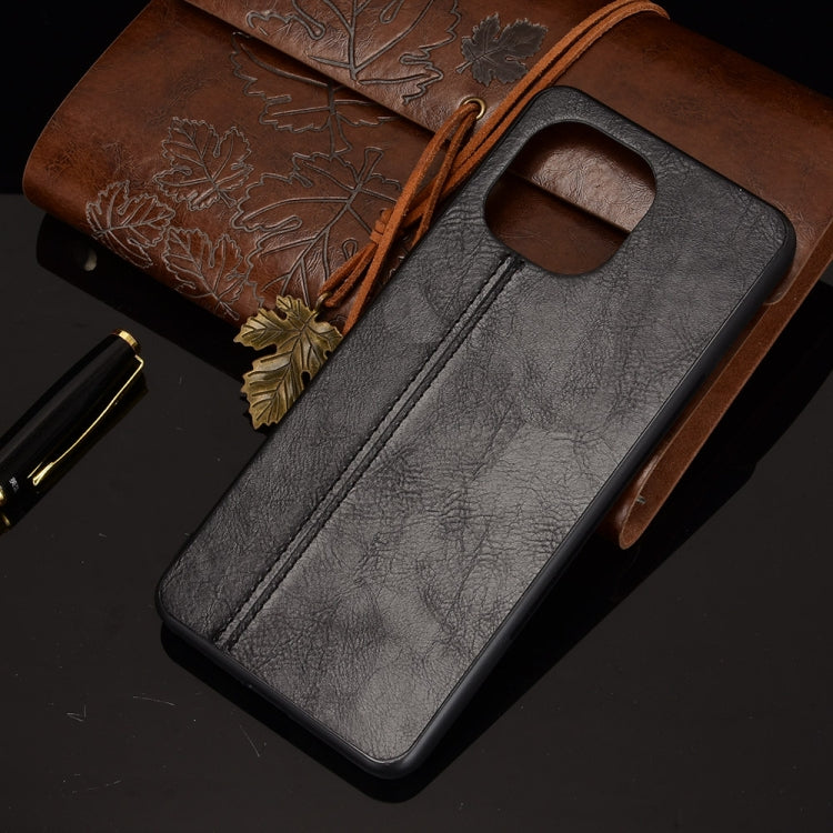 For Xiaomi Mi 11 Shockproof Sewing Cow Pattern Skin PC + PU + TPU Case