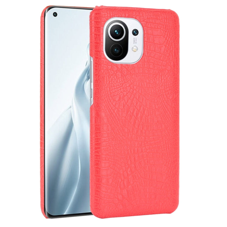 For Xiaomi Mi 11 Shockproof Crocodile Texture PC + PU Case