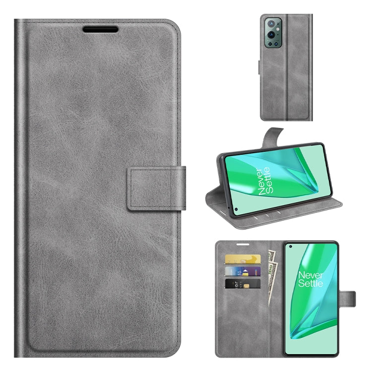 For OnePlus 9 Pro Retro Calf Pattern Buckle Horizontal Flip Leather Case with Holder & Card Slots & Wallet