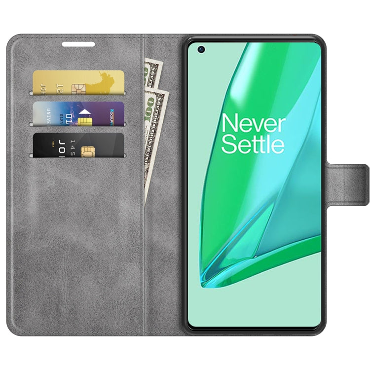 For OnePlus 9 Pro Retro Calf Pattern Buckle Horizontal Flip Leather Case with Holder & Card Slots & Wallet