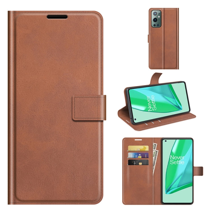 For OnePlus 9 Pro Retro Calf Pattern Buckle Horizontal Flip Leather Case with Holder & Card Slots & Wallet