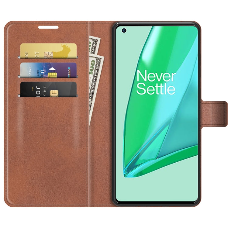 For OnePlus 9 Pro Retro Calf Pattern Buckle Horizontal Flip Leather Case with Holder & Card Slots & Wallet