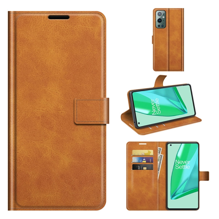 For OnePlus 9 Pro Retro Calf Pattern Buckle Horizontal Flip Leather Case with Holder & Card Slots & Wallet